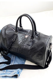 Zenana PU Leather Weekender Travel Duffle Bag - Fashionmj