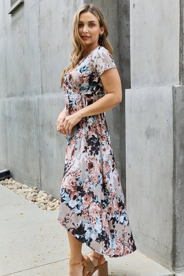 Heimish Give Me Roses Full Size Floral Maxi Wrap Dress - Fashionmj