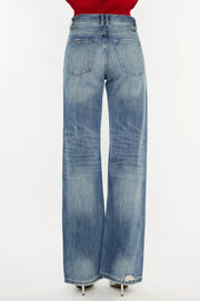 Kancan Distressed High Waist Bootcut Jeans - Fashionmj