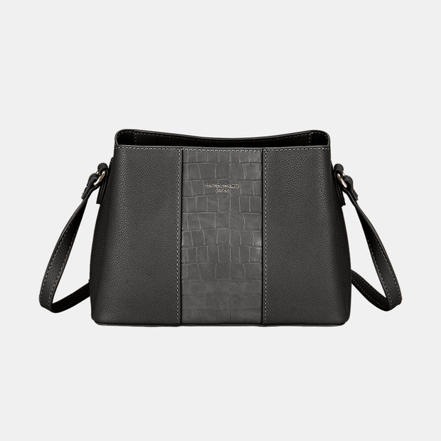 David Jones PU Leather Crossbody Bag - Fashionmj