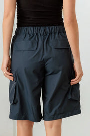 Tasha Apparel Navy Cargo Bermuda Shorts - Fashionmj