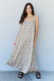 Doublju In The Garden Ruffle Floral Maxi Dress in Natural Rose - Fashionmj