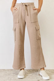 RISEN High Waist Cargo Wide Leg Pants Trendsi