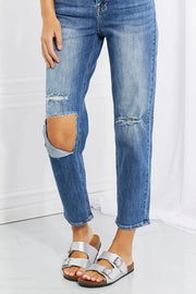 RISEN Full Size Emily High Rise Relaxed Jeans - Fashionmj