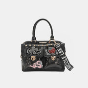 Nicole Lee USA Sequin Patch Boston Bag - Fashionmj