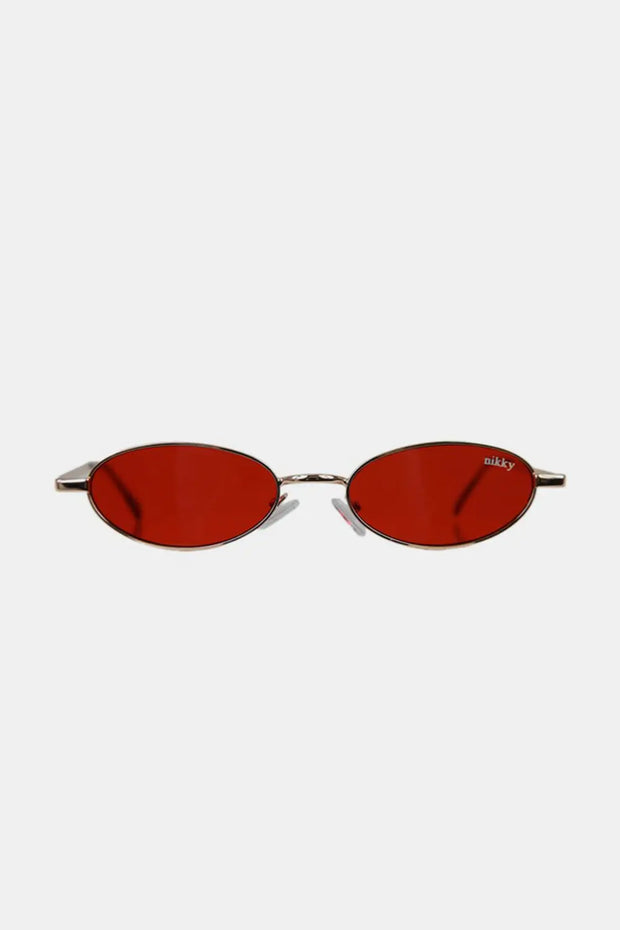 Nicole Lee USA Metal Frame Finley Oval Sunglasses - Fashionmj