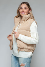 Snobbish Fine Fur Lining Quilted Vest - Fashionmj