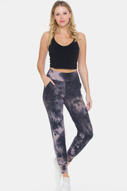 Leggings Depot Tie-Dye High Waist Cropped Leggings - Fashionmj