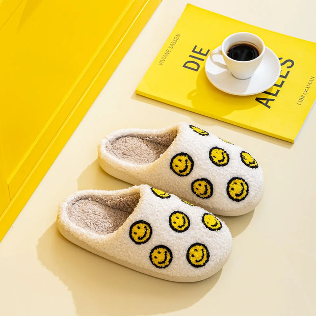 Melody Smiley Face Slippers - Fashionmj