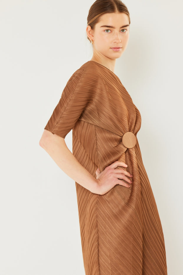 Marina West Swim Pleated Dolman Sleeve Dress - Fashionmj