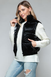 Snobbish Fine Fur Lining Quilted Vest - Fashionmj