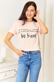 Simply Love Slogan Graphic Cuffed T-Shirt - Fashionmj