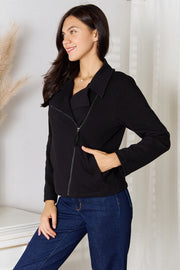 Culture Code Full Size Zip-Up Jacket with Pockets - Fashionmj