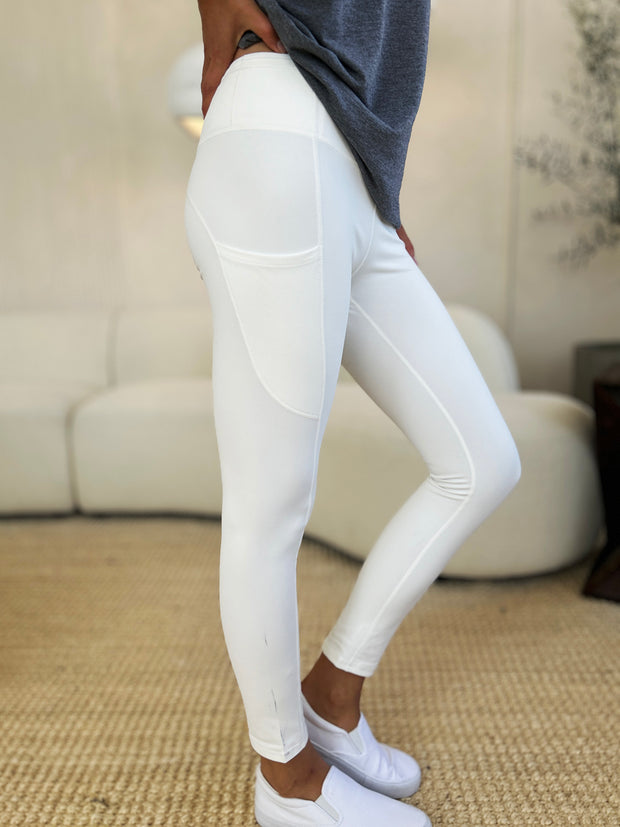 Wide Waistband Sports Leggings - Fashionmj