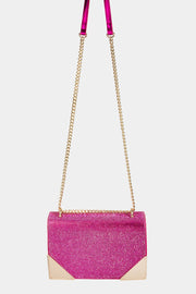 Fame Rhinestone Studded Rectangle Crossbody Bag - Fashionmj