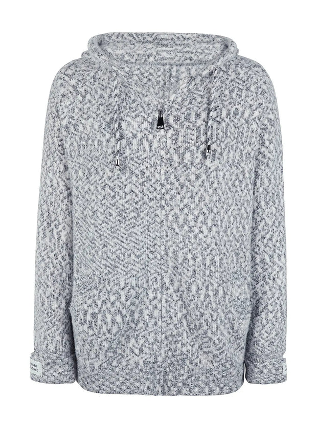 Zip-Up Hooded Sweater - Fashionmj