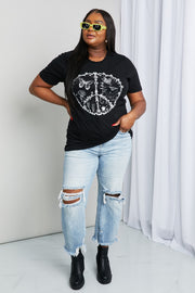 mineB Full Size Butterfly Graphic Tee Shirt - Fashionmj