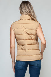 Snobbish Zip Up Turtleneck Vest with Pockets - Fashionmj