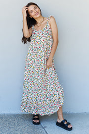 Doublju In The Garden Ruffle Floral Maxi Dress in Natural Rose - Fashionmj