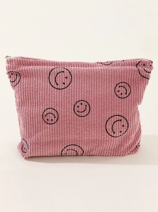 Zenana Corduroy Smile Clutch Bag Trendsi