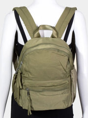 Fame Nylon Multi Pocket Backpack Bag Trendsi