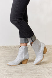 East Lion Corp Rhinestone Ankle Cowboy Boots - Fashionmj