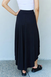 Ninexis First Choice High Waisted Flare Maxi Skirt in Black - Fashionmj