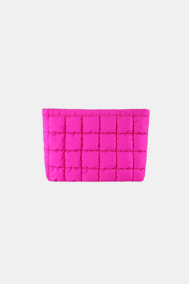 Zenana Quilted Puffy Pouch Clutch Bag - Fashionmj