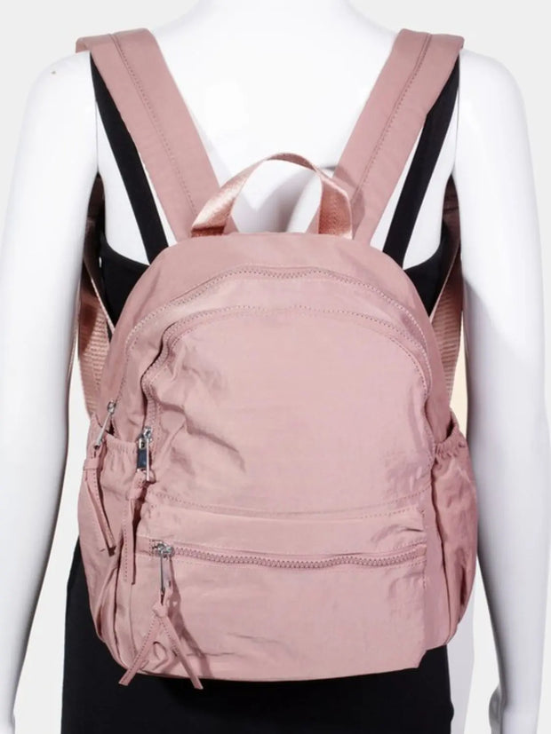 Fame Nylon Multi Pocket Backpack Bag Trendsi