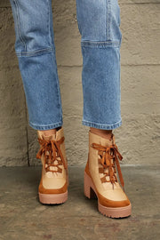 East Lion Corp Lace Up Lug Booties - Fashionmj