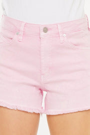 Kancan Raw Hem High Waist Denim Shorts - Fashionmj