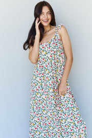 Doublju In The Garden Ruffle Floral Maxi Dress in Natural Rose - Fashionmj