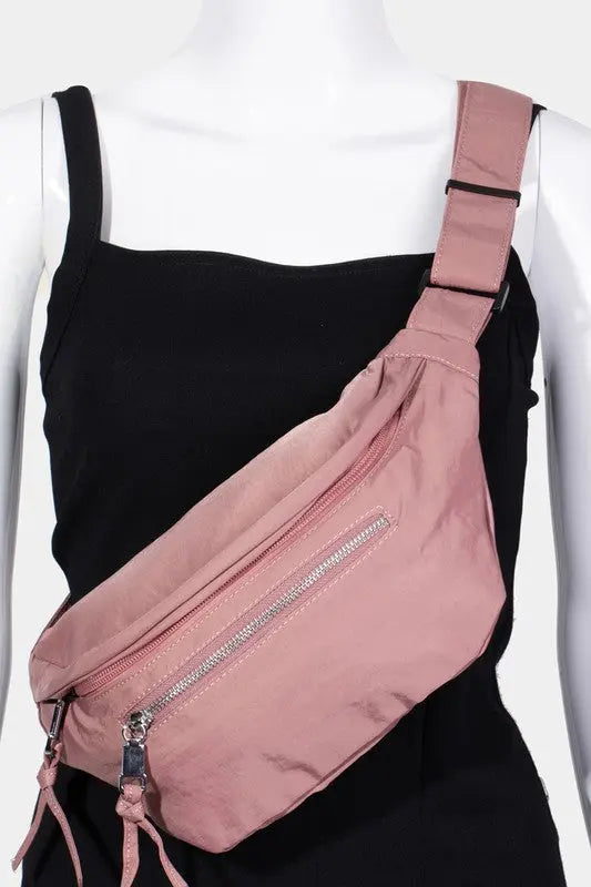 Fame Multi Pocket Nylon Crossbody Bag Trendsi