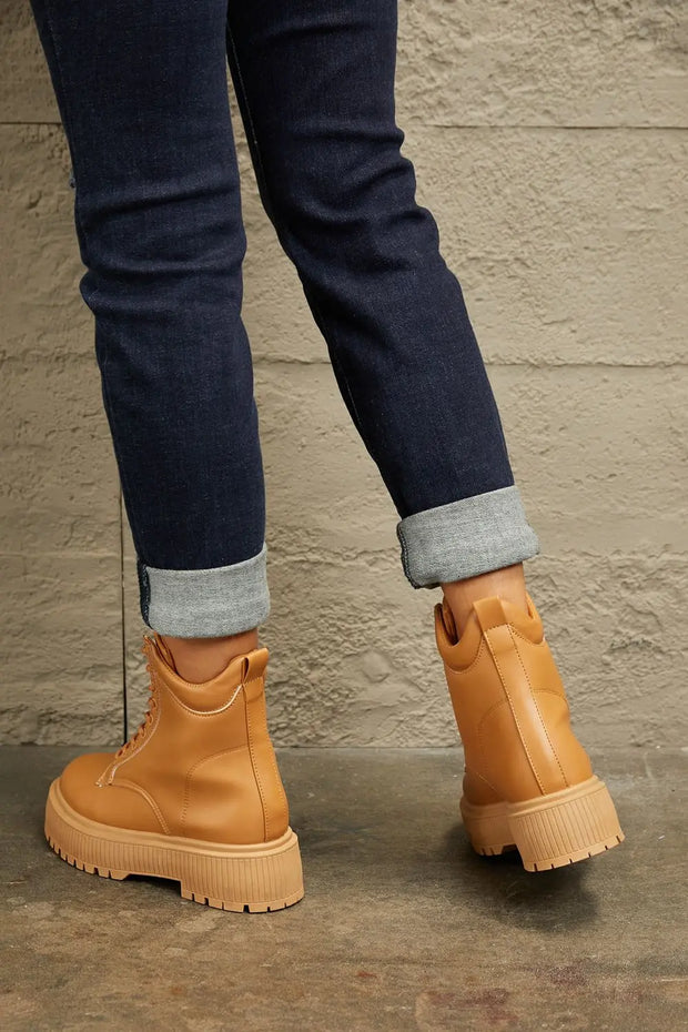 East Lion Corp Platform Combat Boots - Fashionmj