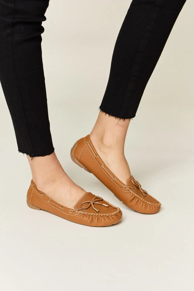 Forever Link Bow Decor Flat Loafers - Fashionmj