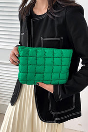 Zenana Quilted Puffy Pouch Clutch Bag - Fashionmj