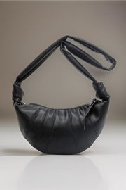 Zenana Vegan Leather Croissant Crossbody Bag - Fashionmj