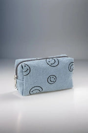 Zenana Smiley Face Corduroy Cosmetic Pouch Trendsi