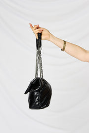 SHOMICO PU Leather Chain Handbag - Fashionmj