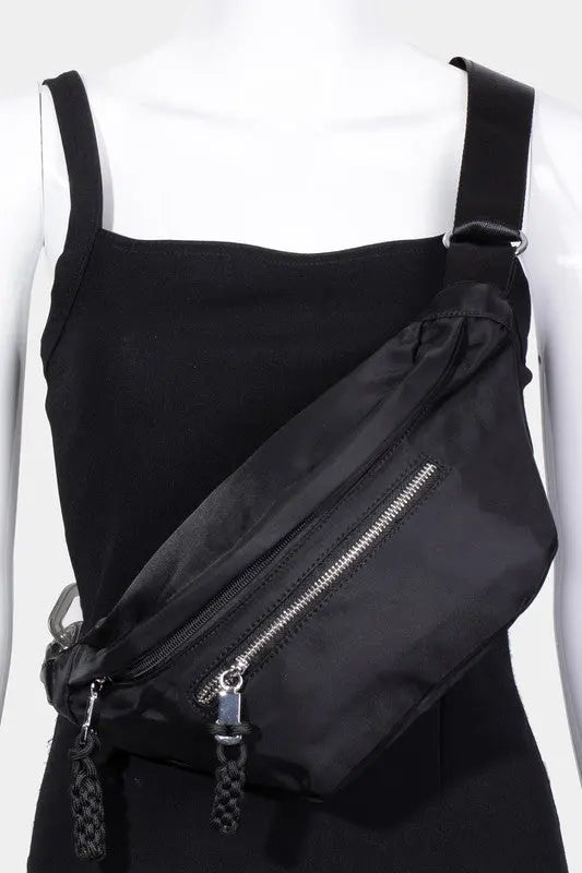 Fame Nylon Crossbody Bag with Adjustable Strap Trendsi