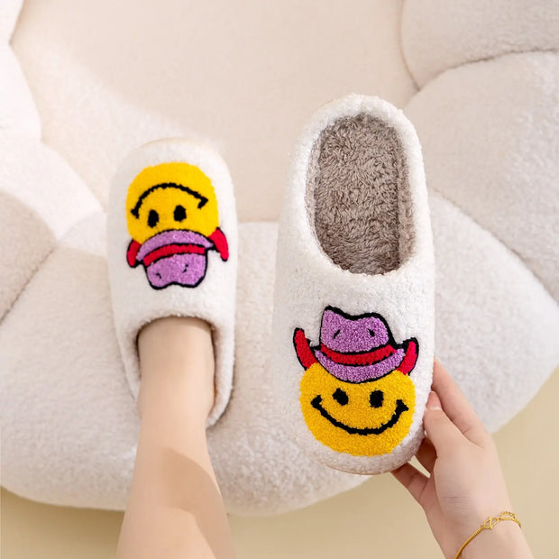 Melody Smiley Face Slippers - Fashionmj