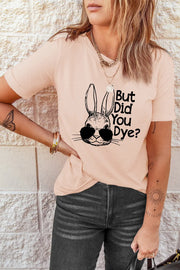 Rabbit Graphic Round Neck T-Shirt - Fashionmj