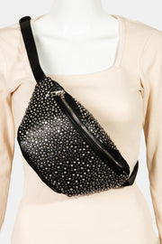 Fame Studded Crossbody Bag - Fashionmj