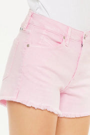 Kancan Raw Hem High Waist Denim Shorts - Fashionmj