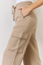 RISEN High Waist Cargo Wide Leg Pants Trendsi