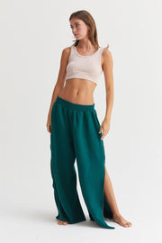 HYFVE Wide-Leg Side Zipper Sweatpants - Fashionmj