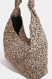 Fame Leopard Knotted Strap Shoulder Bag Trendsi