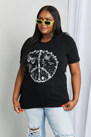 mineB Full Size Butterfly Graphic Tee Shirt - Fashionmj