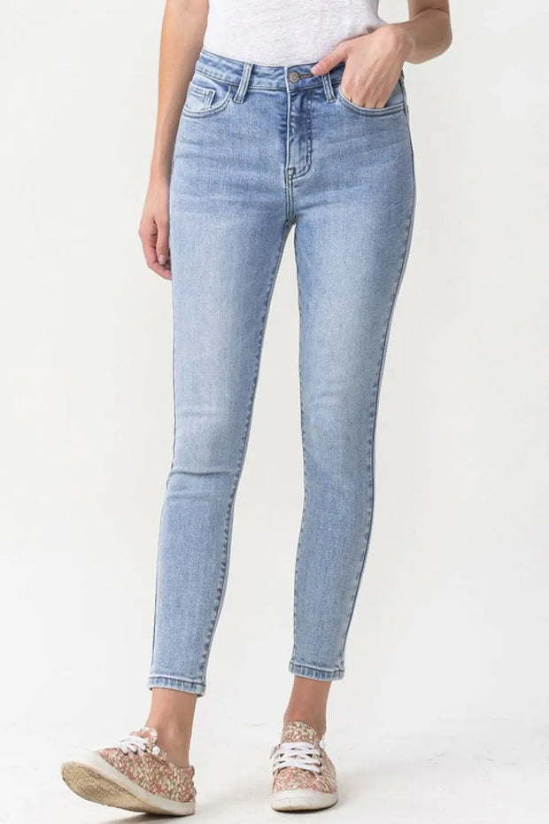 Lovervet Full Size Talia High Rise Crop Skinny Jeans - Fashionmj