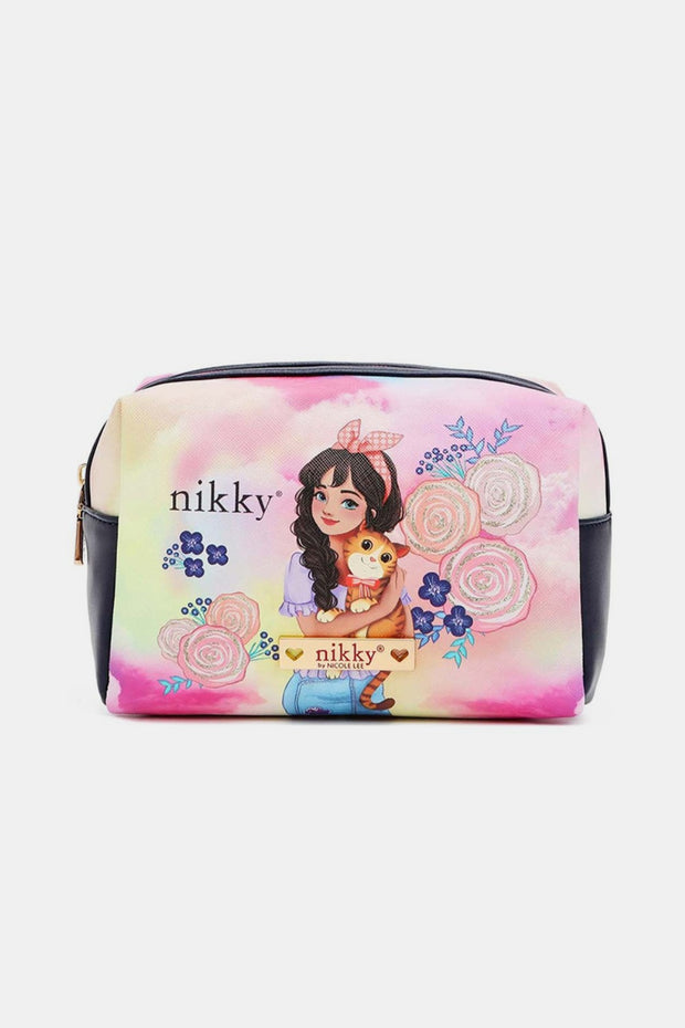 Nicole Lee USA Printed Extra Large Cosmetic Pouch - Fashionmj